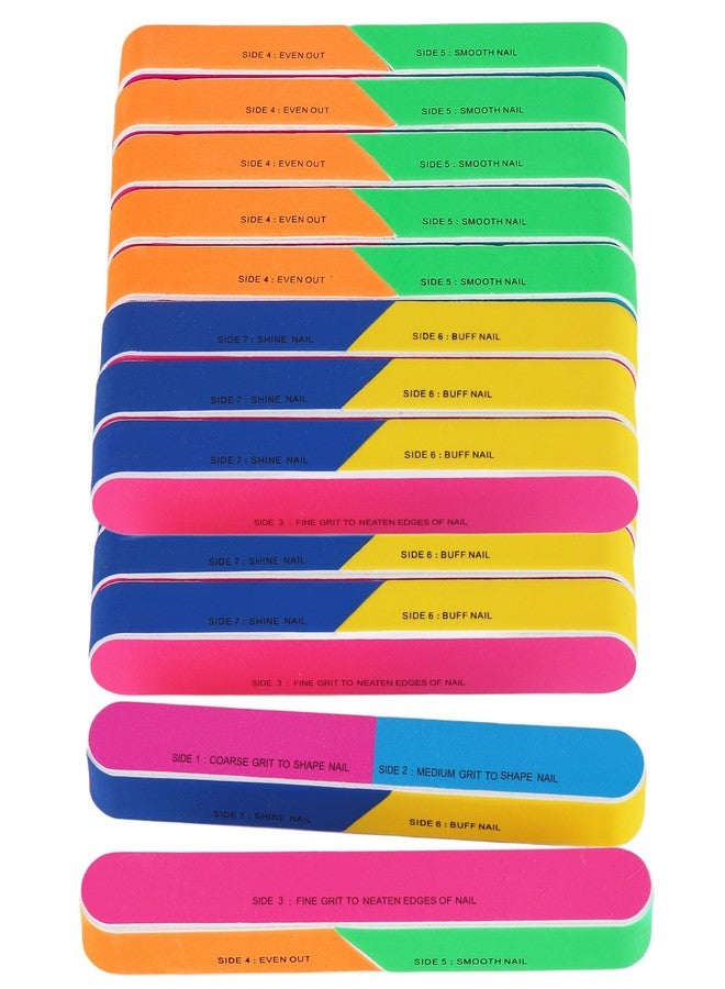 Tecbeauty 20 Pcs 7 Way Nail Buffer Blocks Nail Files Buffing Block for Shaping & Shining Natural Nails Manicure Tool - Image 1